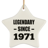 53rd Birthday Legendary Since 1971 - Star Ornament