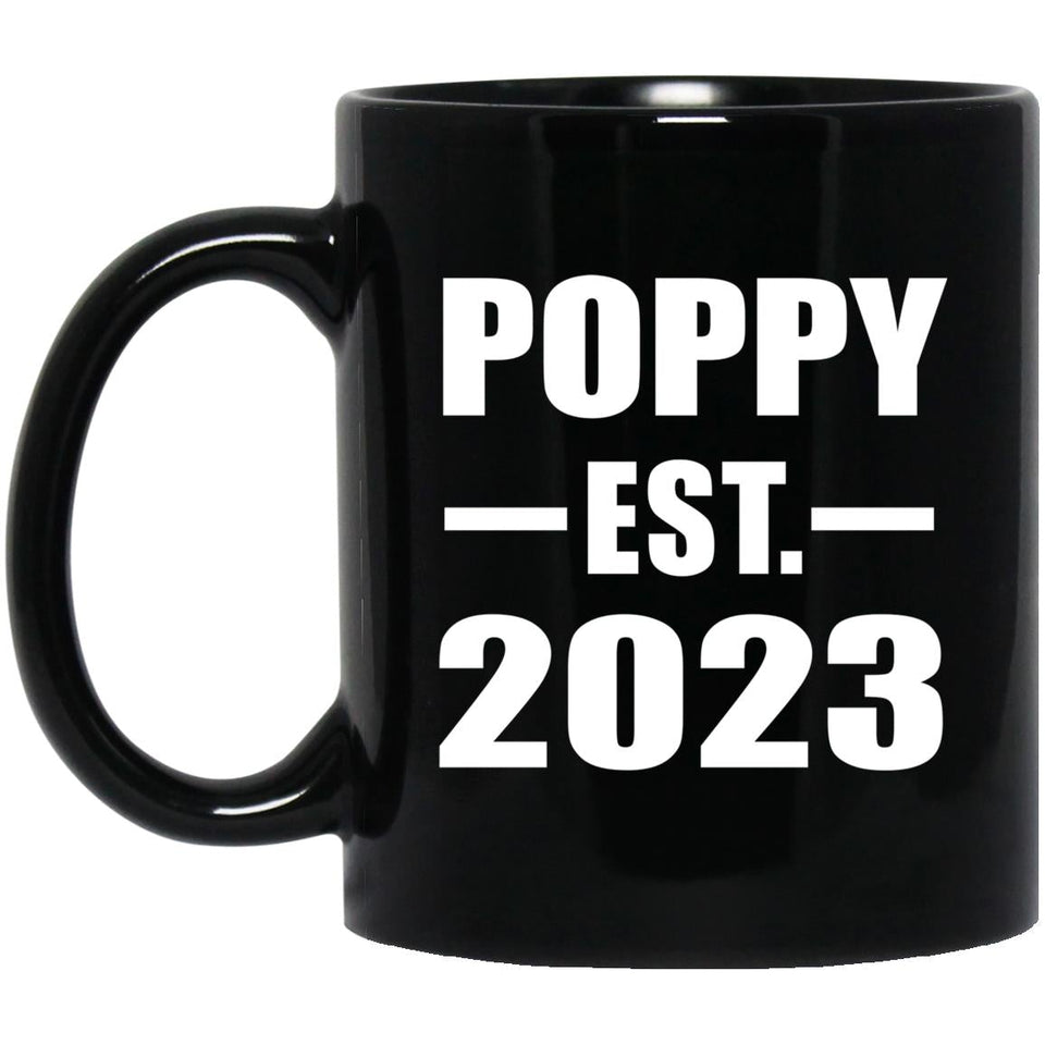 Poppy Established EST. 2023 - 11oz Coffee Mug Black
