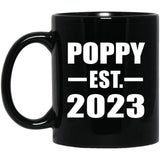 Poppy Established EST. 2023 - 11oz Coffee Mug Black