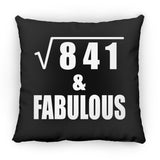 29th Birthday Square Root of 841 & Fabulous - Throw Pillow Black
