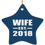 Wife Established EST. 2018 - Star Ornament