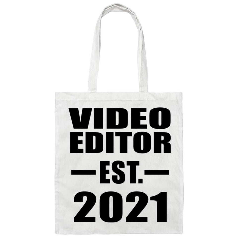 Video Editor Established EST. 2021 - Tote Bag White