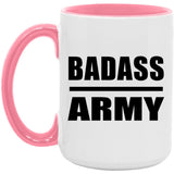 Badass Army - 15oz Accent Mug Pink