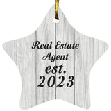 Real Estate Agent Established Est. 2023 - Star Ornament F