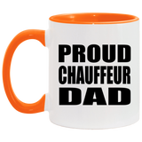 Proud Chauffeur Dad - 11oz Accent Mug Orange