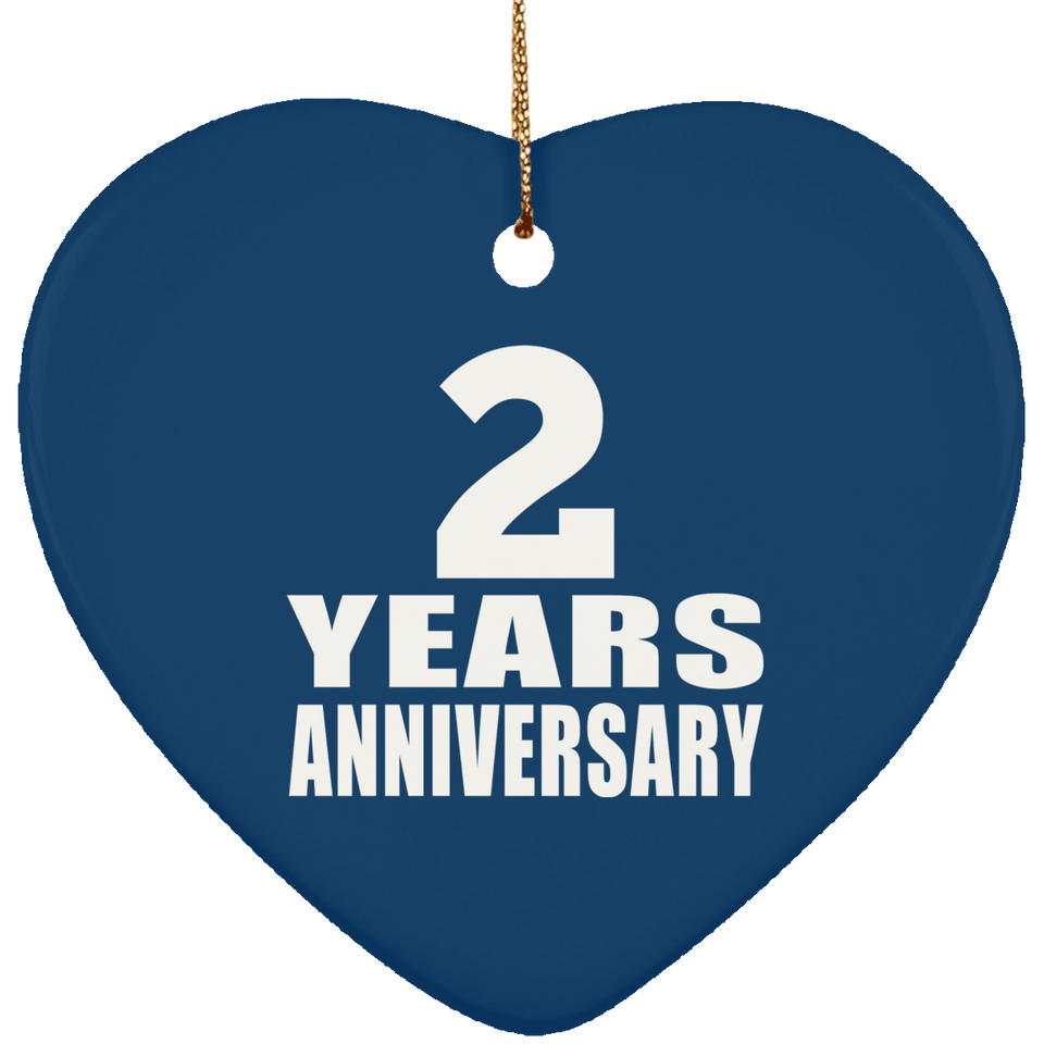 2nd Anniversary 2 Years - Heart Ornament