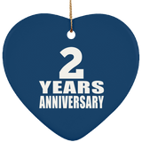 2nd Anniversary 2 Years - Heart Ornament
