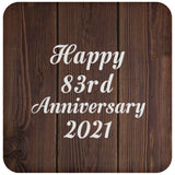 Happy 83rd Anniversary 2021 - Drink Coaster D