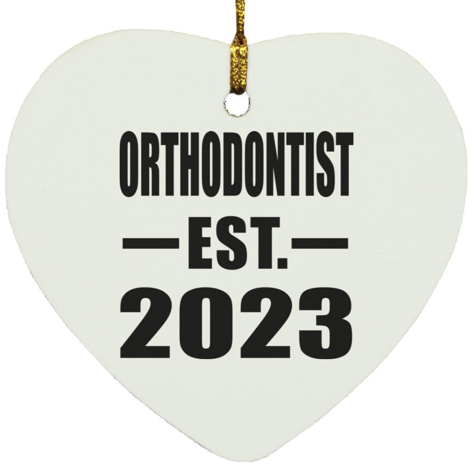 Orthodontist Established EST. 2023 - Heart Ornament