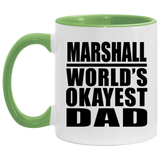 Marshall World's Okayest Dad - 11oz Accent Mug Green