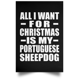All I Want For Christmas Is My Portuguese Sheepdog - Poster Portrait
