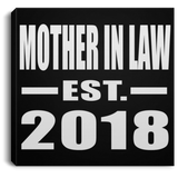Mother In Law Established EST. 2018 - Canvas Square