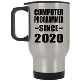 Computer Programmer Since 2020 - Silver Travel Mug