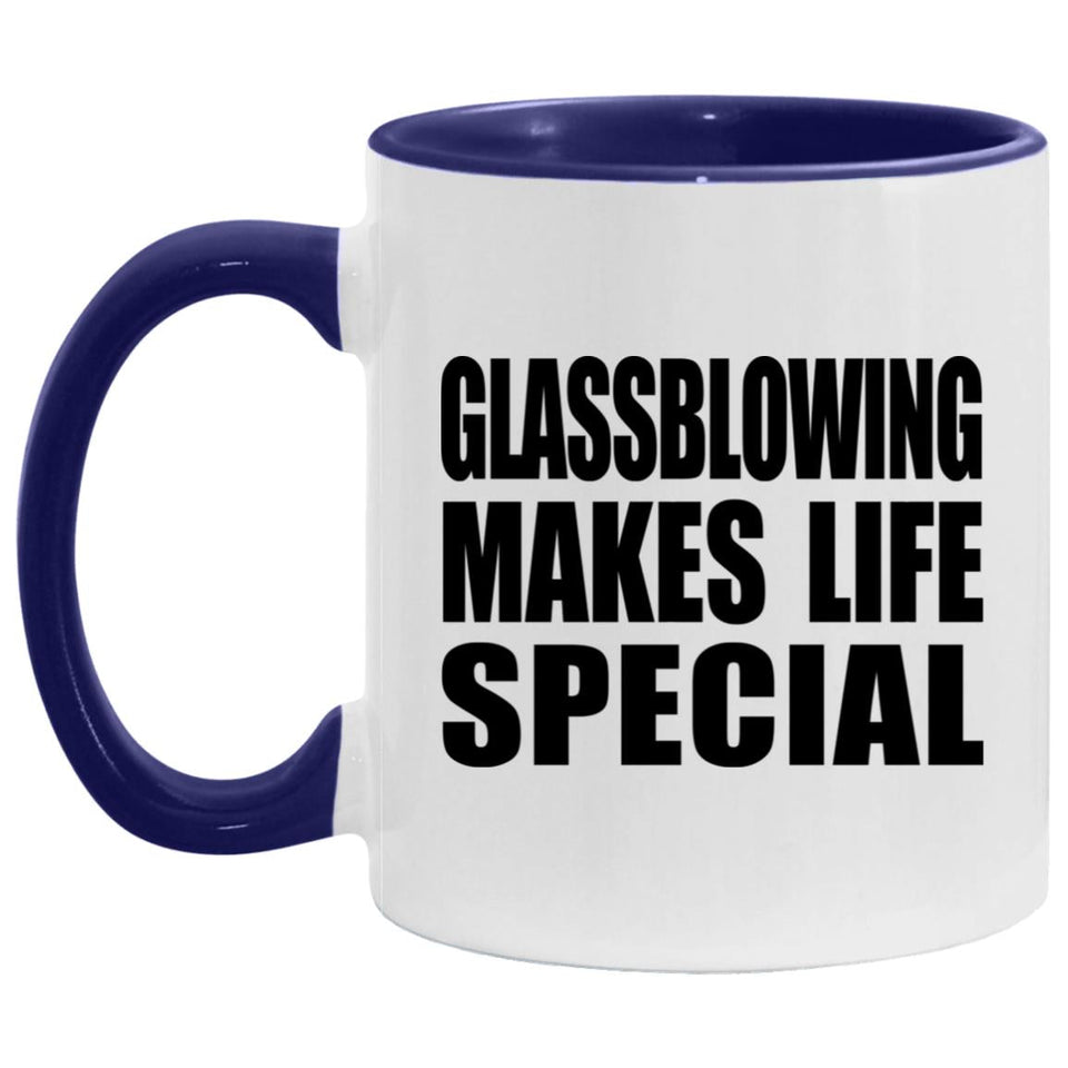 Glassblowing Makes Life Special - 11oz Accent Mug Purple