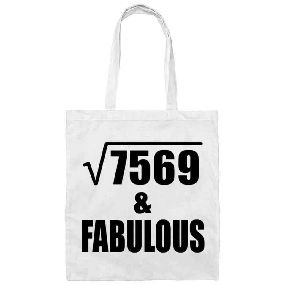 87th Birthday Square Root of 7569 & Fabulous - Tote Bag White