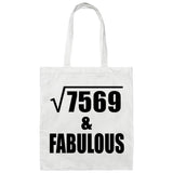 87th Birthday Square Root of 7569 & Fabulous - Tote Bag White