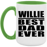 Willie Best Dad Ever - 15oz Accent Mug Green