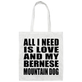 All I Need Is Love And My Bernese Mountain Dog - Tote Bag White