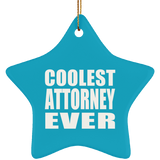 Coolest Attorney Ever - Star Ornament
