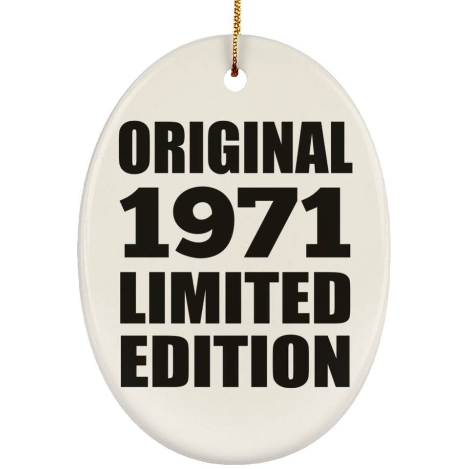 53rd Birthday Original 1971 Limited Edition - Oval Ornament