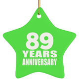 89th Anniversary 89 Years - Star Ornament