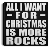 All I Want For Christmas Is More Rocks - Canvas Square