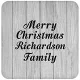 Merry Christmas Richardson Family - Drink Coaster F