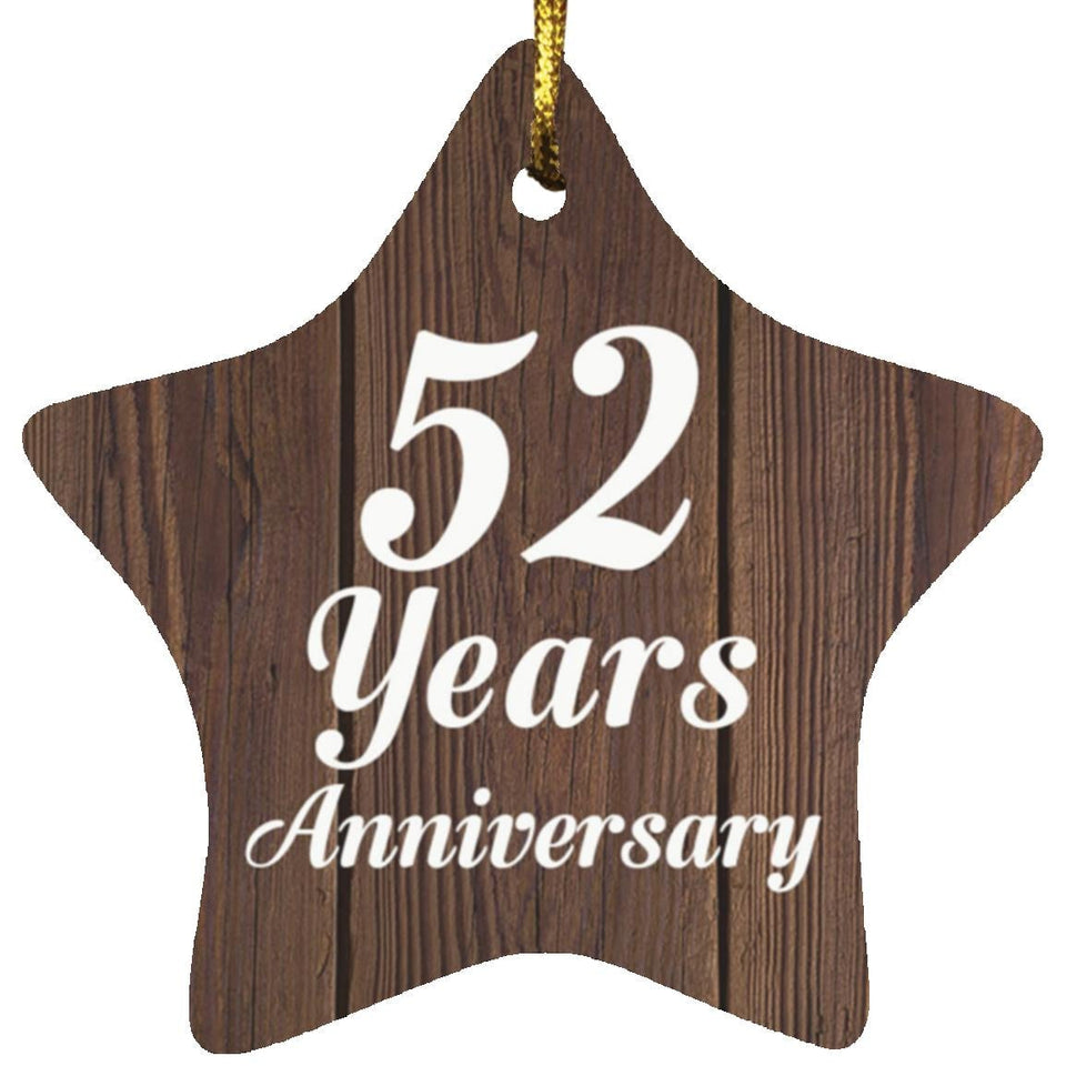 52nd Anniversary 52 Years Anniversary - Star Ornament D