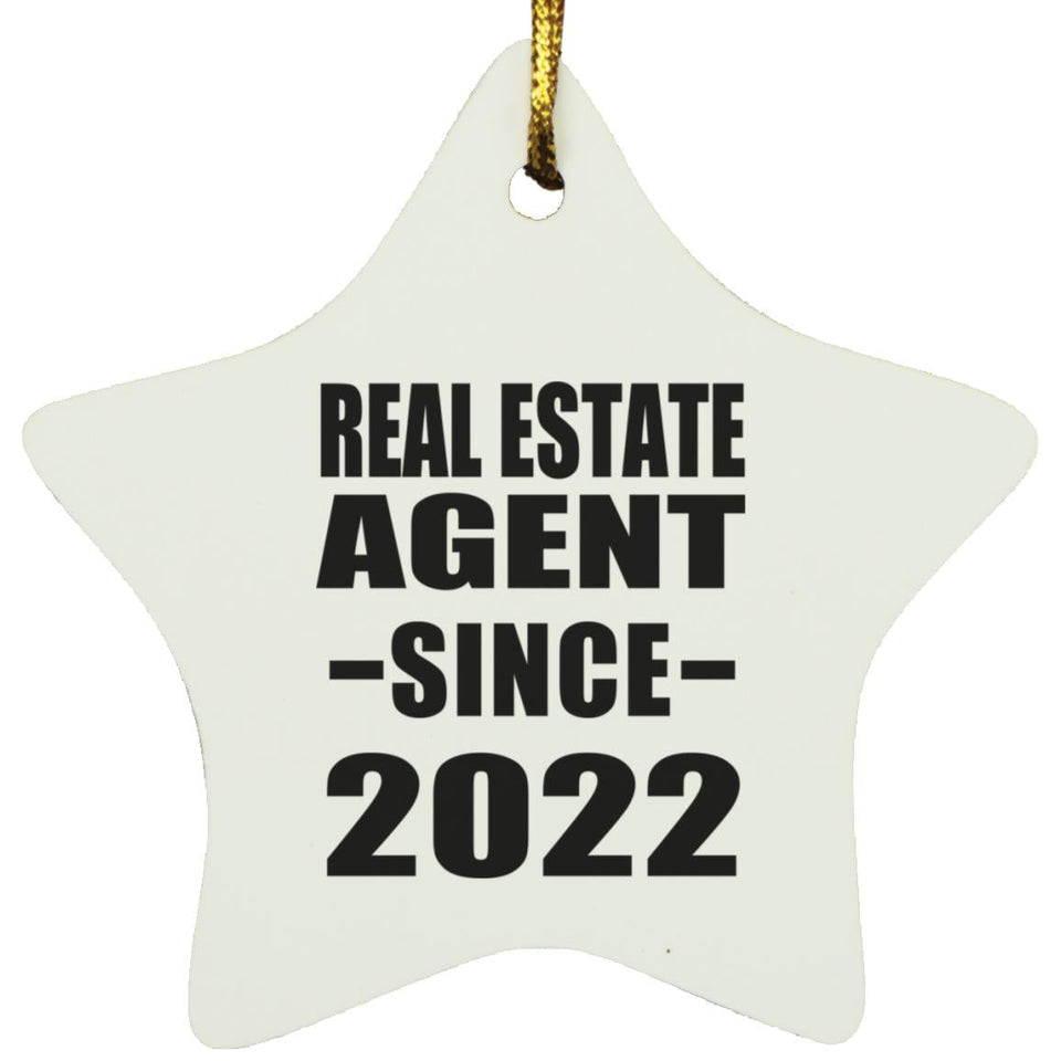 Real Estate Agent Since 2022 - Star Ornament