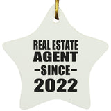 Real Estate Agent Since 2022 - Star Ornament