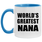 World's Greatest Nana - 11oz Accent Mug Blue