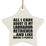 All I Care About Is My Labrador Retriever - Star Ornament