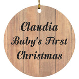 Claudia Baby's First Christmas - Circle Ornament C
