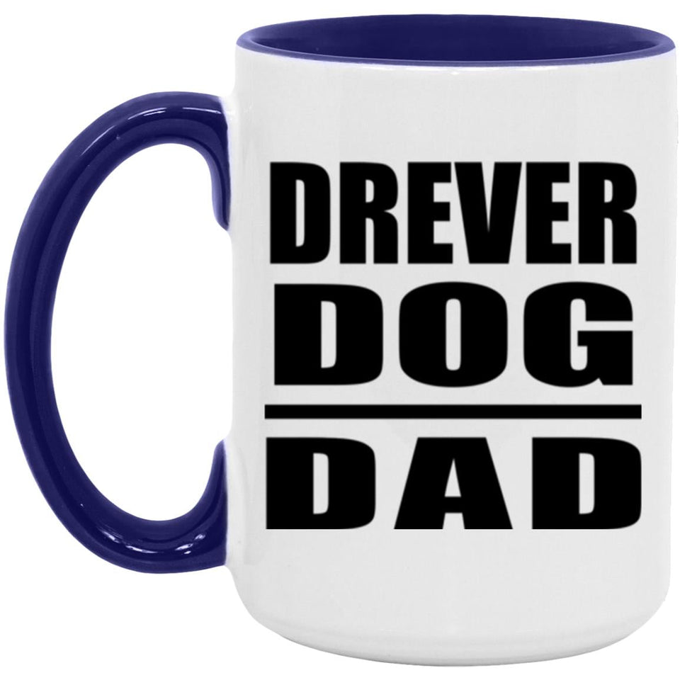 Drever Dog Dad - 15oz Accent Mug Purple
