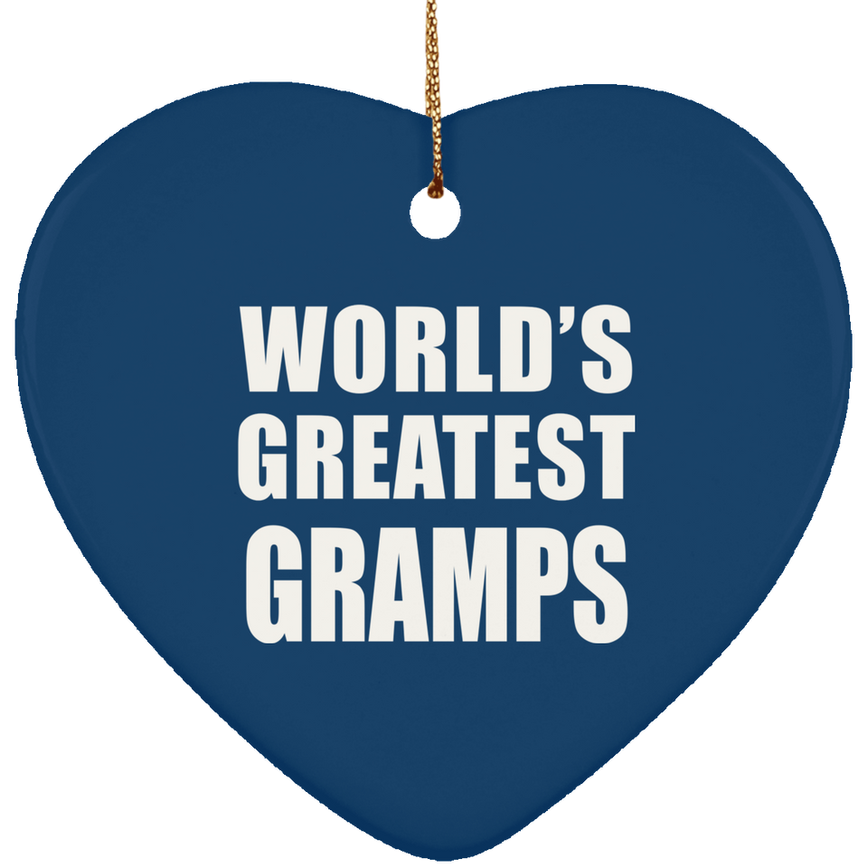World's Greatest Gramps - Heart Ornament
