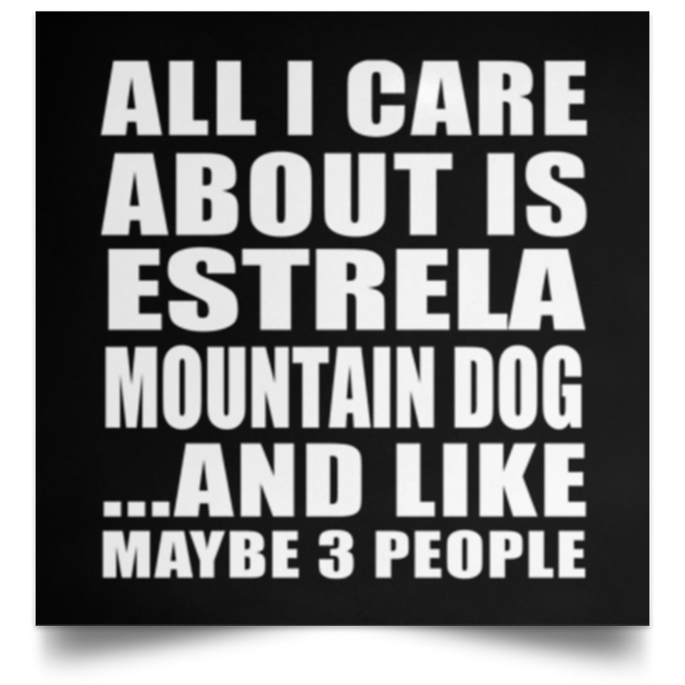 All I Care About Is Estrela Mountain Dog - Poster Square
