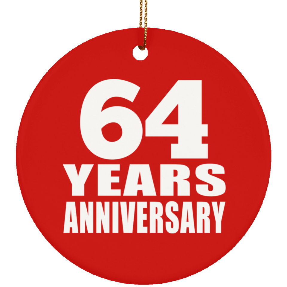 64th Anniversary 64 Years Anniversary - Circle Ornament