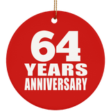 64th Anniversary 64 Years Anniversary - Circle Ornament