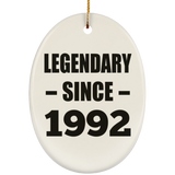 32nd Birthday Legendary Since 1992 - Oval Ornament