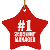 Number One #1 Social Community Manager - Star Ornament