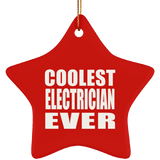 Coolest Electrician Ever - Star Ornament