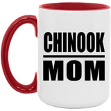 Chinook Mom - 15oz Accent Mug Red