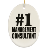 Number One #1 Management Consultant - Oval Ornament