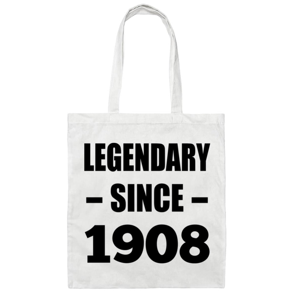 116th Birthday Legendary Since 1908 - Tote Bag White