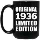 88th Birthday Original 1936 Limited Edition - 15oz Coffee Mug Black