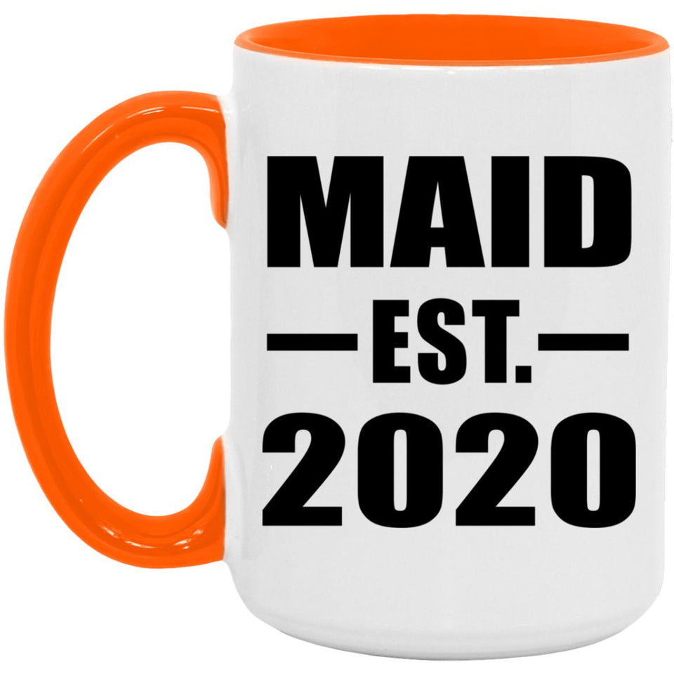 Maid Established EST. 2020 - 15oz Accent Mug Orange