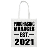 Purchasing Manager Established EST. 2021 - Tote Bag White