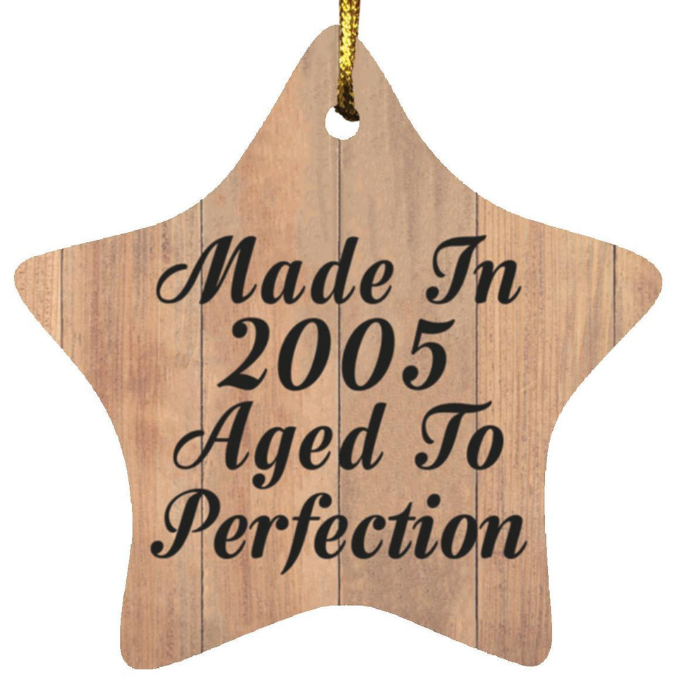19th Birthday Made In 2005 Aged To Perfection - Star Ornament C