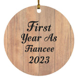 First Year As Fiancee 2023 - Circle Ornament C