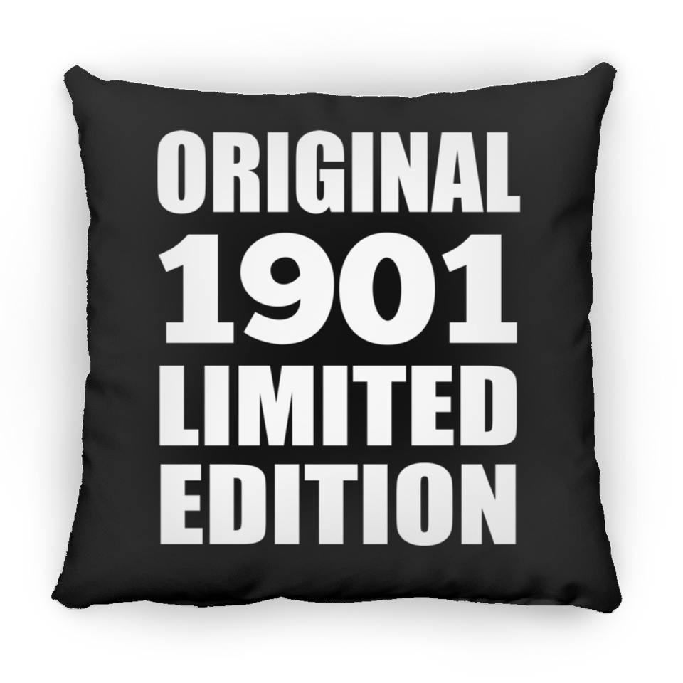 123rd Birthday Original 1901 Limited Edition - Throw Pillow Black